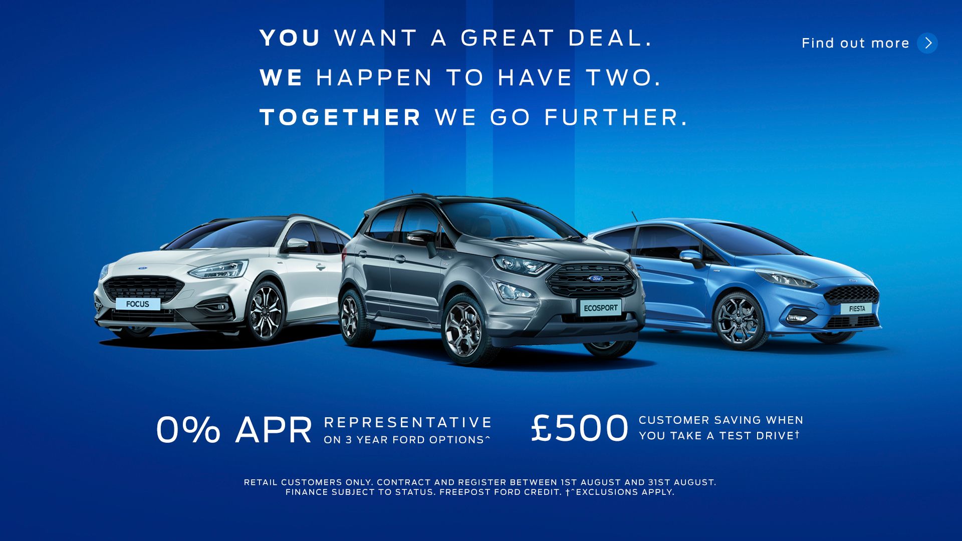 £500 Customer Saving when you take a Test Drive this August!