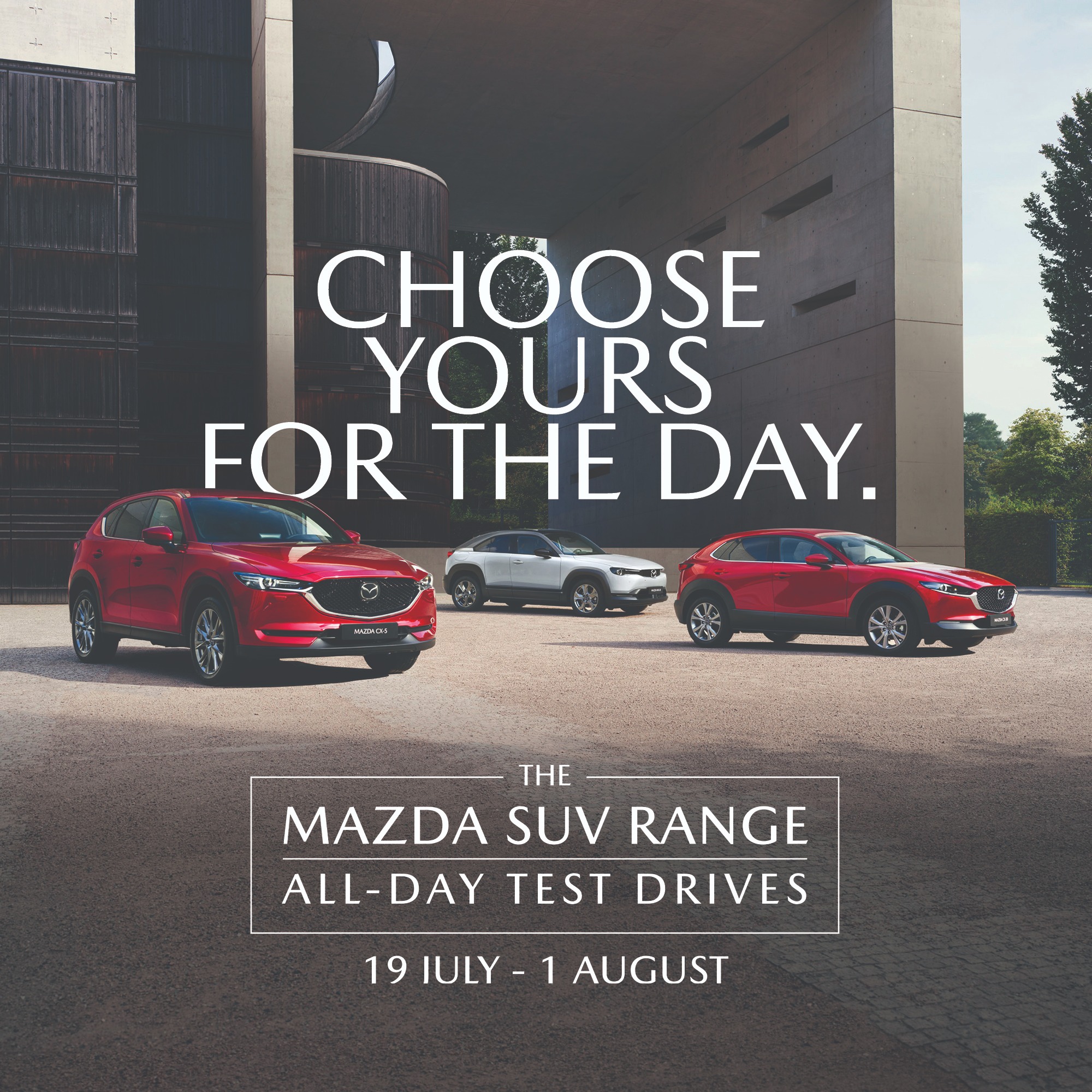 Choose a Mazda SUV for the Day